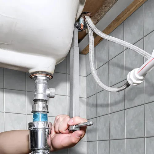 Vista 9 de DURATECH Juego de llaves de tubo recto de aluminio de 3 piezas y llave telescópica para lavabo