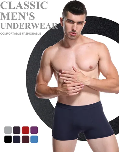 Vista 2 de YOULEHE - Paquete de bóxers de rayón para hombre, elásticos, de tela suave de bambú