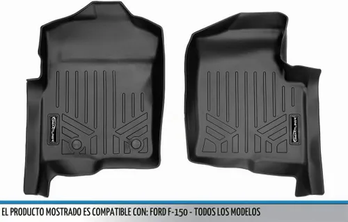 Vista 4 de SMARTLINER Juego de tapetes de piso de primera fila para Ford F-150 2011-2014