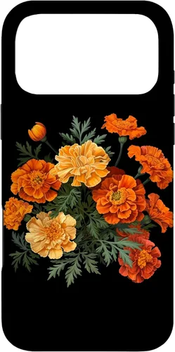 Vista 22 de Funda para iPhone 17 con diseño de flores de caléndula del mes de nacimiento
