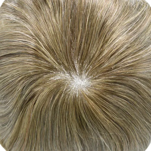 Vista 6 de Sistema de cabello de encaje francés para hombres Tupé para hombres Pieza de cabello humano real para hombres Sistema de reemplazo de cabello