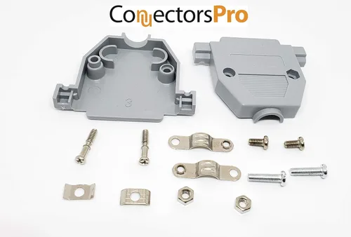 Vista 3 de Kit de conector hembra DB25, 4 juegos con capuchas y 100 pines, RS232 D-Sub 25P tipo crimpado