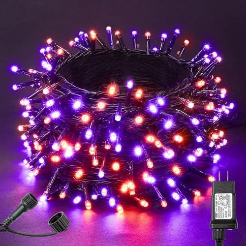Vista 16 de BlcTec Luces de Navidad blancas cálidas, 300 luces LED de 108 pies para árbol de Navidad con 8 modos, impermeables, con certificación UL