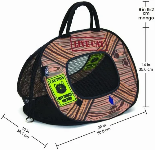 Vista 8 de SportPet Designs Transportador para gatos Pop Open (patrón)