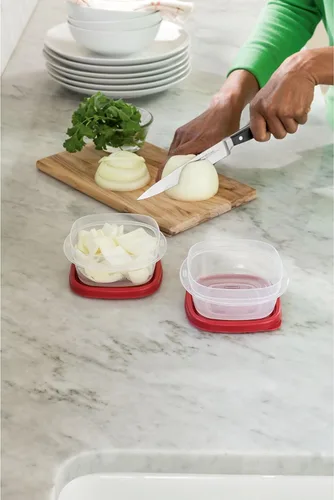 Vista 4 de Contenedor de almacenamiento de alimentos Rubbermaid Easy Find, con tapa, plástico sin BPA, 5 recipientes, 1 1/4 taza, 2, Not Applicable