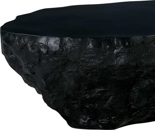 Vista 6 de TOV Furniture Crag - Mesa de centro de hormigón negro