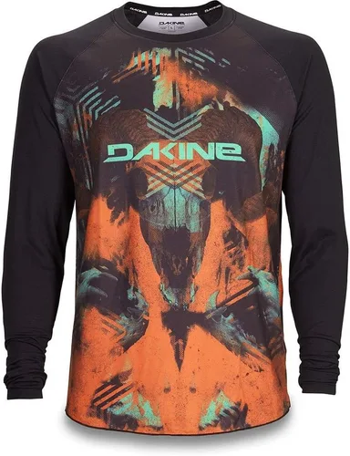 Vista 43 de Dakine Men's Thrillium Long Sleeve Bike Jersey – Breathable MTB Jersey Performance Fabric Equipo Aggy Negro