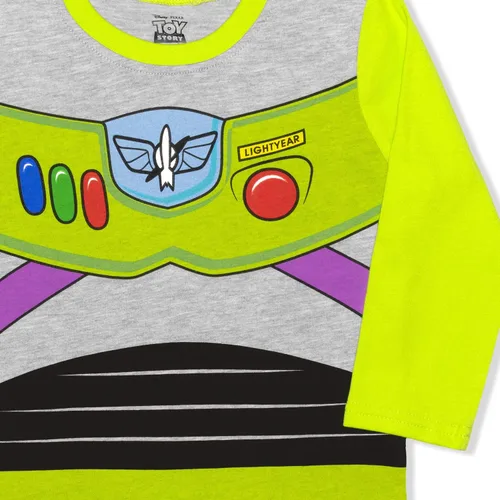 Vista 6 de Disney Toy Story - Conjunto de camisa de manga larga y pantalones deportivos para niños pequeños color amarilloazul