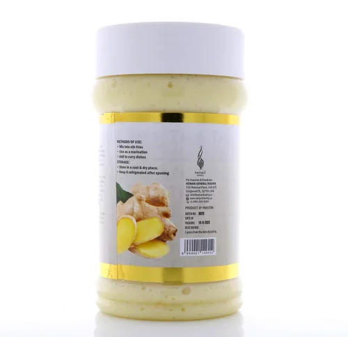Vista 6 de Hemani Pasta de jengibre fresco (26.5 onzas/26.46 oz) - 100% pura, sin conservantes ni aditivos, esencial para cocinar, hornear, asar a la parrilla