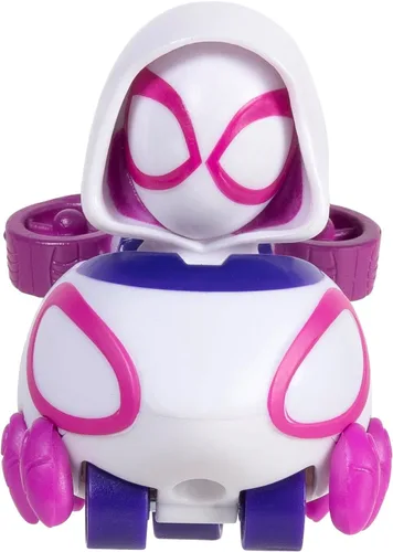 Vista 8 de Marvel Ghost Spider Toddler Dress-Up Box Set – Costume Top, Fabric Mask, Web Shield Accessory, and Mini Toy Vehicle (3T-4T) Multi