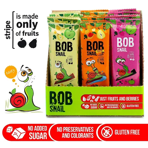 Vista 3 de BOB SNAIL Snacks de frutas saludables para adultos y niños