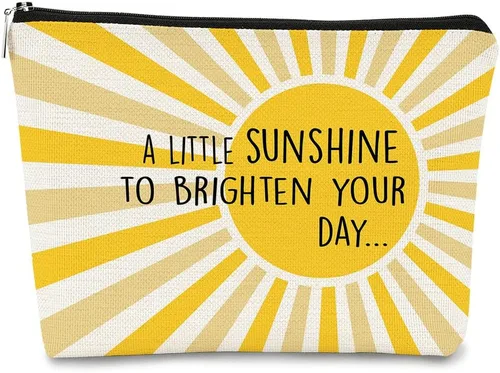 Vista 15 de Bolsa de maquillaje You are My Sunshine Gifts – Regalo inspirador para mujeres, hija, profesora o ocasión de agradecimiento, Sunshine 1, Casual