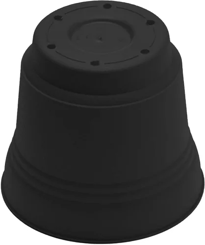 Vista 8 de Bloem Saturn 5" Macetero Redondo de Resina Negro con Platillo Encajable para Jardinería Interior y Exterior
