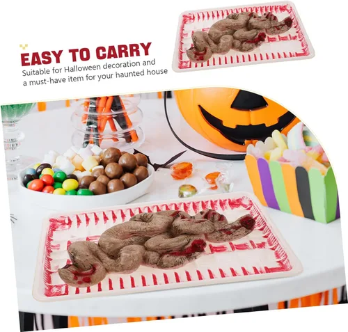 Vista 3 de Garneck Accesorio de órgano para intestinos corporales de Halloween, juguete complicado, piezas del cuerpo humano aterradoras falsas para Halloween