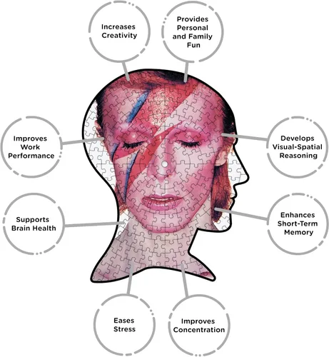 Vista 5 de NMR Distribution David Bowie Aladdin Sane - Rompecabezas de 450 piezas