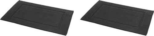 Vista 8 de Amazon Basics Alfombra de baño con bandas, 31 pulgadas de largo x 20 pulgadas de ancho, color negro