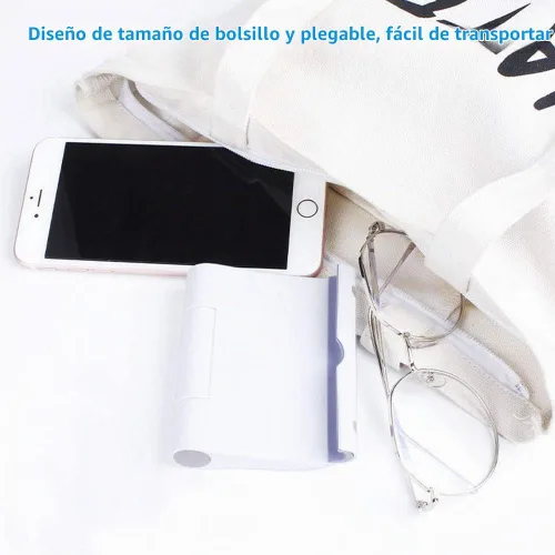 Vista 8 de VOVIGGOL Paquete de 4 soportes para teléfono celular para escritorio, soporte plegable para teléfono celular, soporte ajustable para tableta
