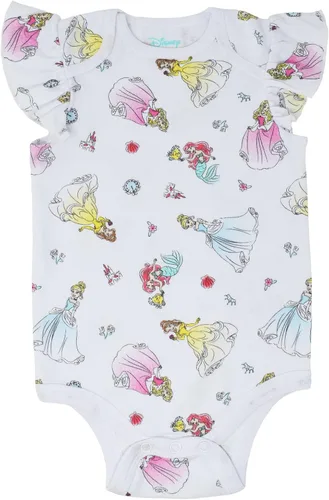 Vista 3 de Disney Princess Cinderella Belle Aurora Ariel Paquete de 5 mamelucos Diadema