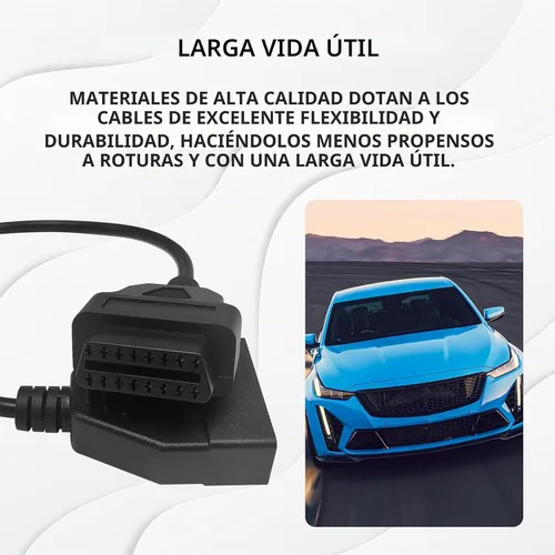 Vista 4 de Escáner OBD1, Adaptador OBD1 a OBD2 GM, Cable Escáner OBD 1 Lector de Códigos OBD1 12 Pines a OBD2 OBD II 16 Pines Enchufe Herramienta de Extensión