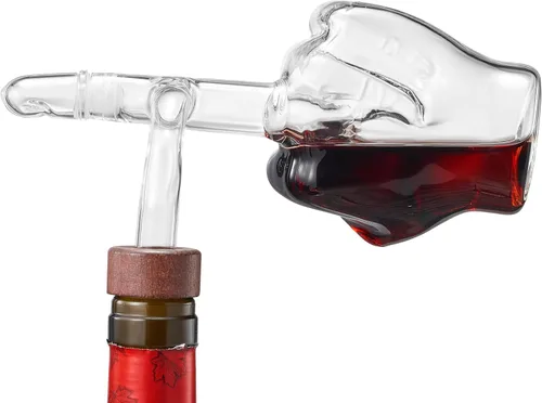 Vista 4 de Areadivino Aireador de Vino Italiano, Decantador Aireador, Aireadores en Botella para Vino Tinto y Blanco, Mejora el Sabor de Tus Vinos, Diseño