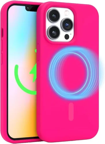 Vista 21 de FELONY CASE Funda de silicona verde neón para iPhone 12 Pro Max Silicona líquida con forro de microfibra antiarañazos, funda protectora a prueba
