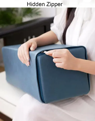 Vista 4 de YURRO Cojín para reposabrazos de sofá cama, Funda impermeable de cuero PU, Almohada de soporte para sofá grueso, Relleno de huecos de cojín