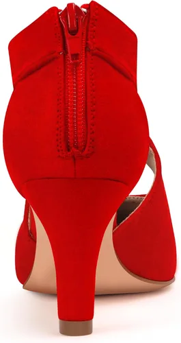 Vista 3 de ChicSteps Women's Pumps,Comfortable Closed Toe 3-Inch Kitten Heels,Low Heels for Work,Office,Wedding,and Dressy Occasions,Dress Shoes for Women