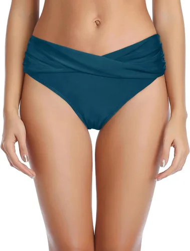 Vista 23 de Parte inferior de bikini para mujer, cobertura completa, parte inferior de Negro