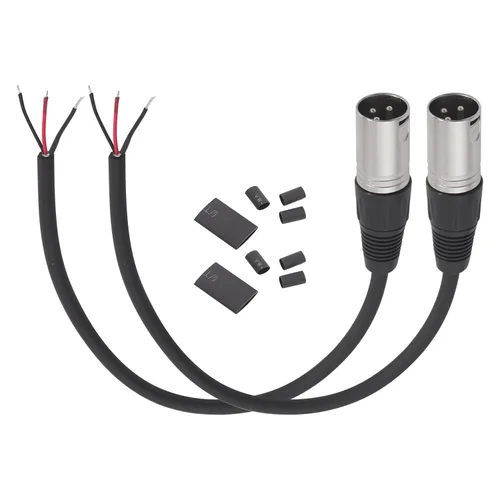 Vista 9 de Cable de coleta XLR de 3 pines M/F a 3 alambres con tubos termorretráctiles, 2 piezas 1 kit macho más 1 hembra, perfecto para reemplazo