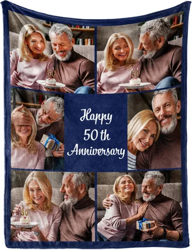 Vista 15 de MeMoShe Manta personalizada de felpa con foto para regalo de cumpleaños para novio o novia 40x50 pulgadas, manta personalizada con imagen, regalos