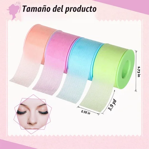 Vista 2 de Nuanchu 4 rollos de cinta de pestañas para extensiones de pestañas de 0.98 Colorido