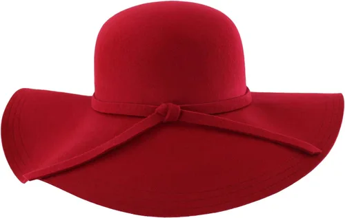 Vista 7 de Wide Brimmed lana Floppy Sombrero Negro
