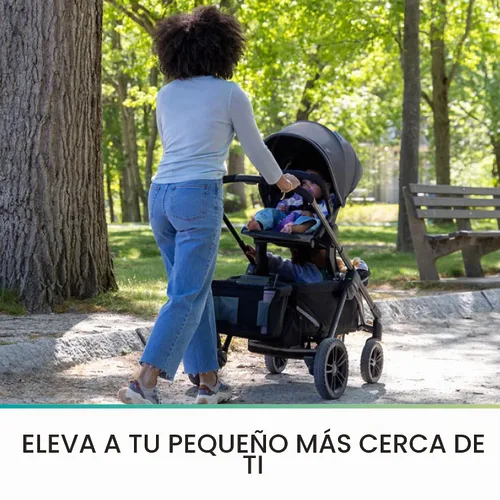 Vista 2 de Evenflo Pivot Xplore - Cochecito para cochecito segundo asiento, color gris aventurero