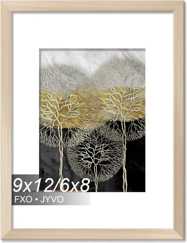 Vista 95 de Fxojyvo Marco de Fotos de 4x6, Muestra Foto de 3.5x5 con Paspartú o 4 x 6 Sin Paspartú, Liviano y de Alta Transparencia Marco de 4 por 6 para Pared