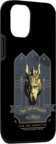 Vista 3 de Funda para iPhone 14 Hogwarts Legacy The Graphorn Golden Logo V2