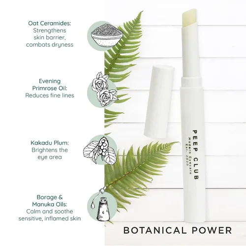Vista 3 de Peep Club LidStick antienvejecimiento – Bálsamo ocular nocturno formulado por optometristas para líneas finas, hidratante, calmante, perfecto