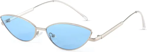 Vista 54 de FEISEDY Gafas de sol de diseñador de moda Retro pequeños pétalos forma arco templo diseño B2298