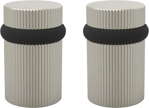 Vista 50 de Mega Handles Tope de Puerta de Piso, Tope Negro de Instalación Rápida Protector de Pared, Protectores de Pared contra Pomos de Puerta, Tope