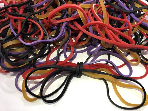 Vista 16 de Bandas de goma de varias dimensiones (#64+#33+#16+#117b), 1/4 libras, banda de goma colorida sin látex, bandas elásticas resistentes para archivos