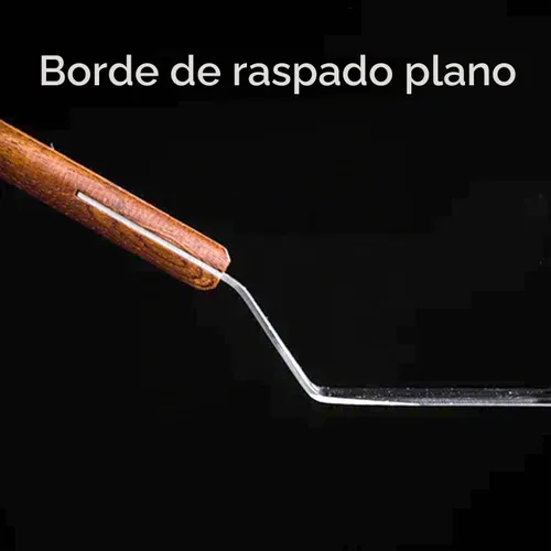 Vista 5 de MANNKITCHEN Espátula de acero inoxidable de grado profesional, perfecta para sartenes de hierro fundido y parrillas planas Heavy-Gauge Hardened