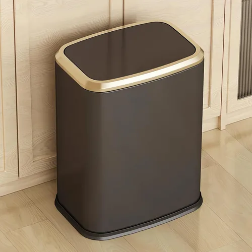 Vista 6 de Cubo de basura pequeño de 2 galones para oficina y baño con tapa oscilante, cubo de basura para sala de estar, dormitorio, cubo interior, cubo