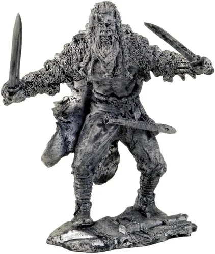 Vista 5 de Jarl escandinavo vikingo, norte, escultura de metal de los siglos 9-10. Colección 2.126 in (escala 1/32) figurita miniatura. soldados de juguete