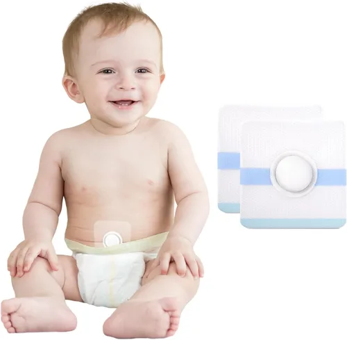 Vista 10 de Parches para el ombligo del bebé (5 piezas), moldeador de ombligo con almohadillas de algodón impermeables, imprescindibles para bebés, envoltura