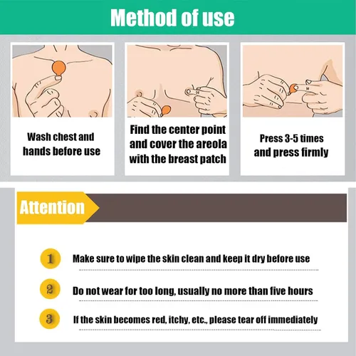 Vista 7 de 150 Pairs Nipple Cover for Men, Mens Tape Pasties Patch Nipple Covers Nipple Patch Anti Chafing Nip Protector