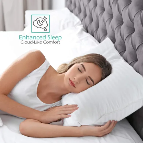 Vista 7 de Nestl Almohada corporal para adultos – Almohada larga para cama – Almohada de embarazo alternativa de plumón – Almohada 100% algodón con relleno