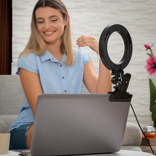 Vista 3 de Aro de Luz Selfie con Pinza de Soporte Lumahoop InnovaGoods