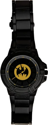 Vista 3 de Accutime DC Comics Batman Classic Symbol Watch Face con correa de metal negro, Negro -, Classic