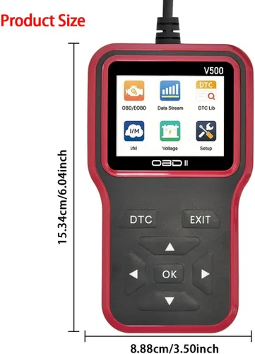 Vista 8 de Herramienta de diagnóstico del escáner OBD2: herramienta de escáner de código de luz del motor con reinicio, DTC, flujo de datos, preparación I/M