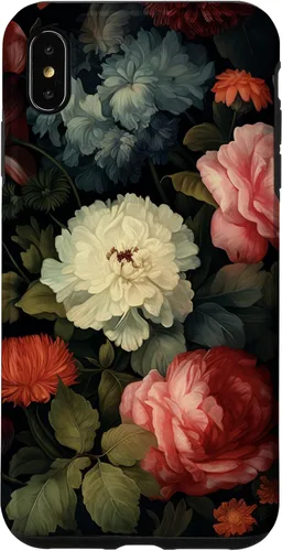 Vista 11 de Vintage Dark Flower Pattern Moody Floral Case for iPhone 16