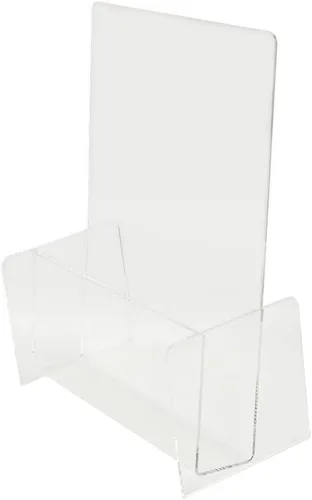 Vista 2 de 8.5 x 11 Clear Plastic Literature Holder Acrylic Display Stand Magazine Holder